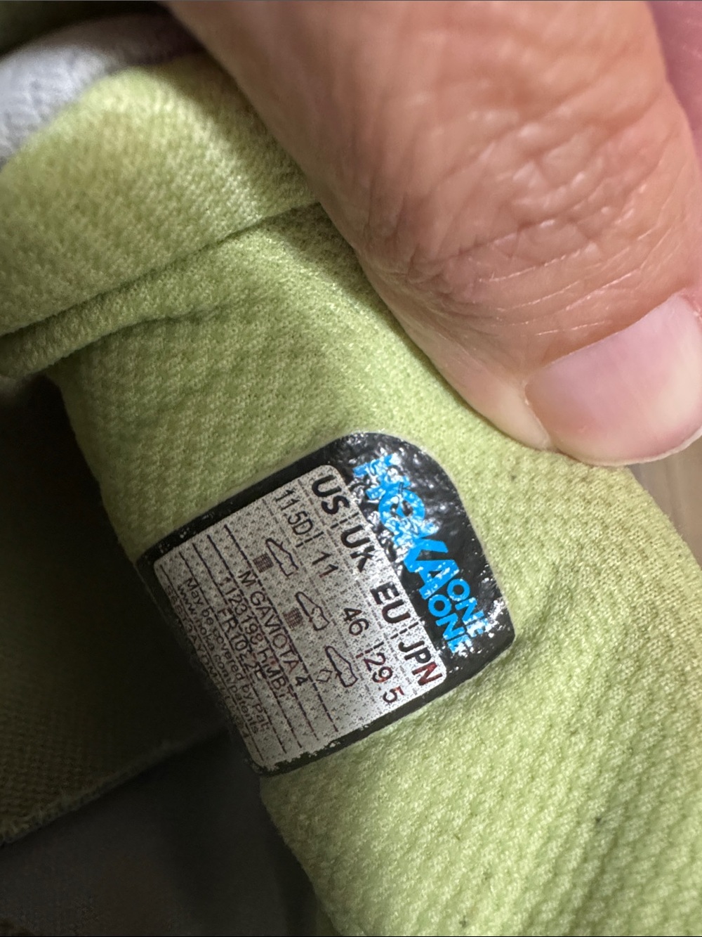 Hoka Running Shoes in Light Gray with Lime Accents - Picture 8 of 9
